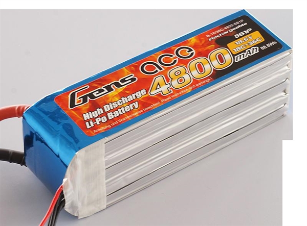 Li-Po 5S 18.5V 4800mAh 36C with no plug