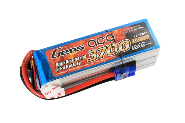 Li-Po 6S 22.2V 3700mAh 60C with EC5