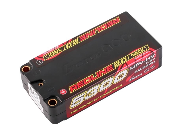 Li-Po HV Car Hard Case 2S2P 7.6V 5300mAh 140C RL2 Short 5mm