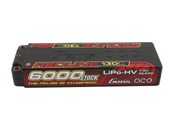 Li-Po HV Car Hard Case 2S2P 7.6V 6000mAh 130C RL with 5mm