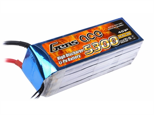 Li-Po 4S 148V 5300mAh 30C with no plug