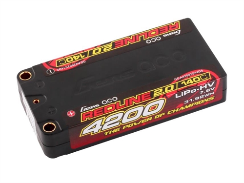 Li-Po HV Car Hard Case 2S1P 7.6V 4200mAh 140C RL2 Short 5mm
