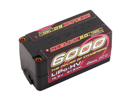 Li-Po HV Car Hard Case 4S1P 15.2V 6000mAh 140C RL2 with 5mm