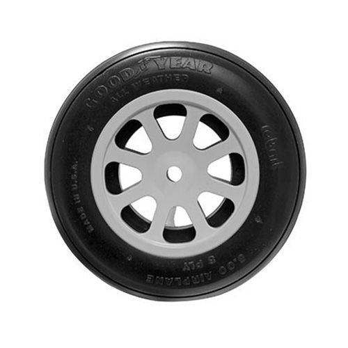 Robart 5 AlumWheel&Tire White:F4U-1D Corsair 60cc