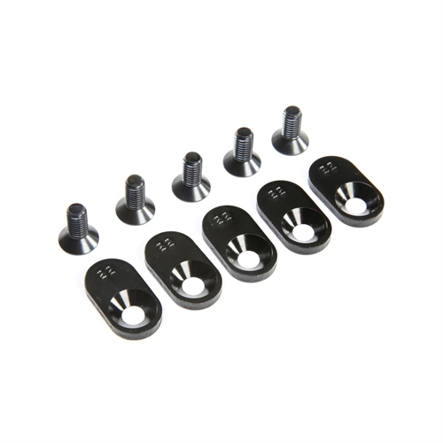 EngineMntInsert&Screws, BLK, 22T(5): 5ive-T 2.0