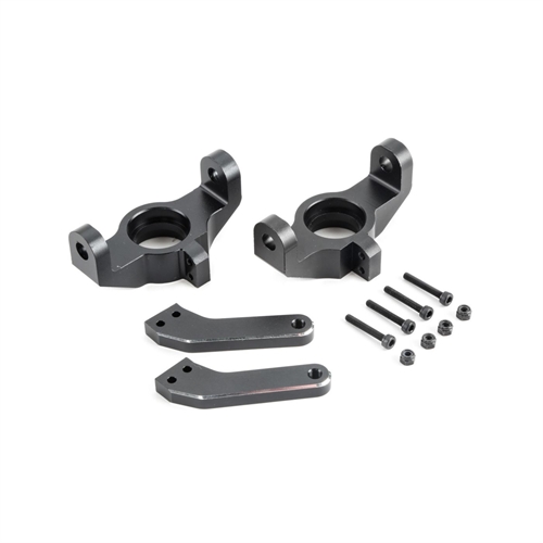 Front Spindle Set, Black Aluminum: MTXL