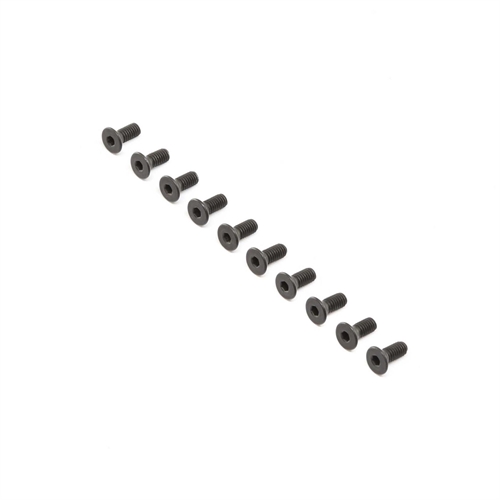 Flat Head Screws, Stl, BO, M4 x 10mm (10)