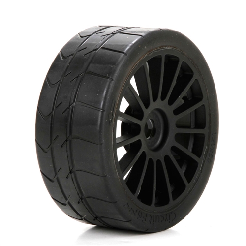 Long Wear Tire Black Wheel Mounted (2): 6IX