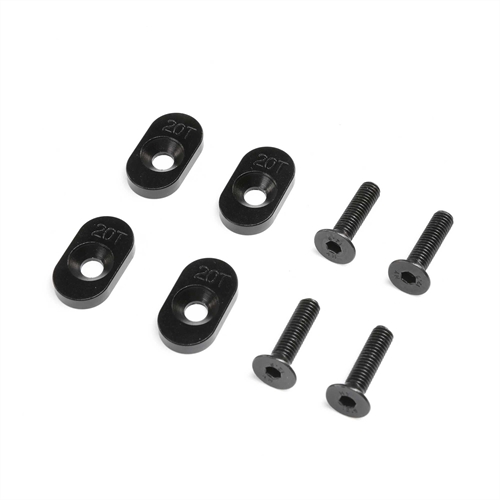 Engine Mount Insert & Screws 20T, Black(4): DBXL 2.0
