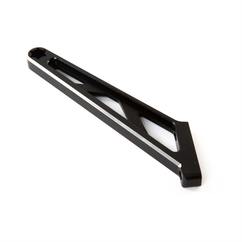 Chassis Brace, Rear, Black, Aluminum: DBXL-E