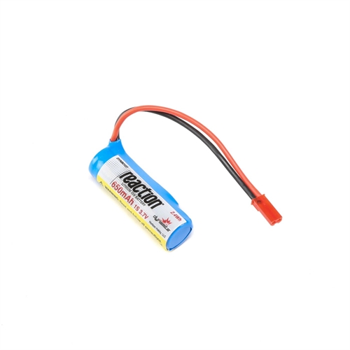 3.7V 650mAh 1S Li-Ion w/JST: PRB React 9