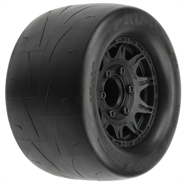 1/10 Prime Front/Rear 2.8" Street MT Tires Mounted 12mm Blk
