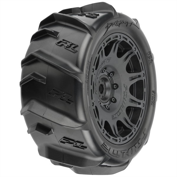 1/6 Dumont Sand/Snow Front/Rear 5.7" Tires Mounted on Raid 8