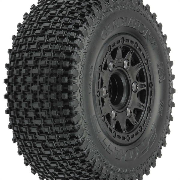 1/10 Gladiator M3 Front/Rear 2.2"/3.0" SC Mounted 12mm Blk R