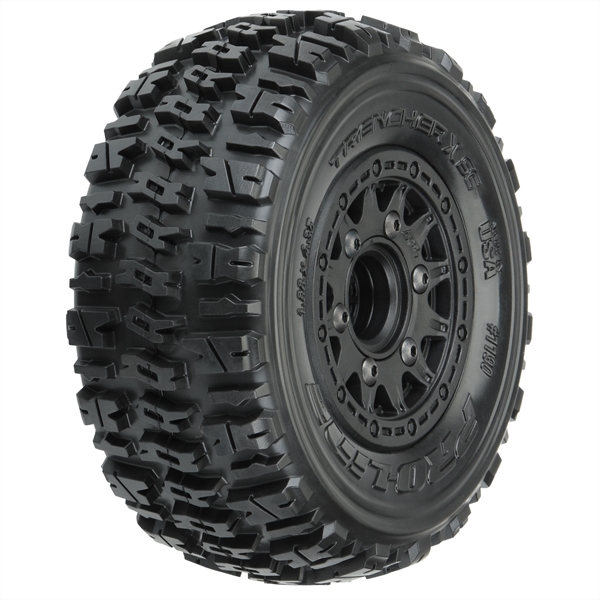 1/10 Trencher X Front/Rear 2.2"/3.0" SC Mounted 12mm Black R