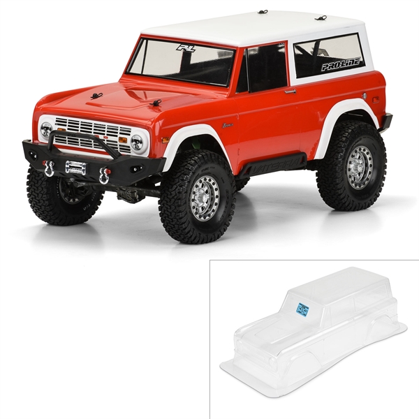 1/10 1973 Ford Bronco Clear Body 12" (305mm) Wheelbase Crawl