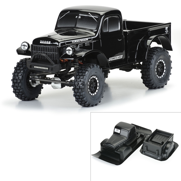 1/10 1946 Dodge Power Wagon Black Body 12.3" (313mm) WB Craw