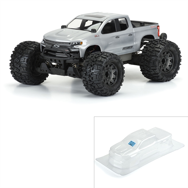 1/10 2019 Chevy Silverado Z71 Trail Boss Clear Body: Stamped