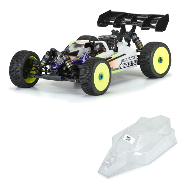 1/8 Axis Clear Body: RC8B3.2 & AE RC8B3.2e (with LCG Battery