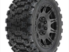 1/6 Badlands MX57 Front/Rear 5.7" Tires Mounted 24mm Black R
