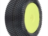 1/18 Prism Rear Carpet Mini-B Tires Mounted 8mm Yellow Wheel