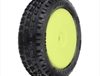 1/18 Wedge Front Carpet Mini-B Tires Mounted 8mm Yellow Whee