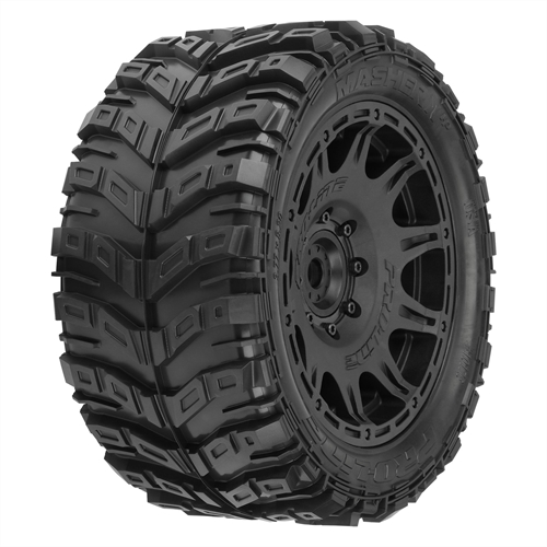 1/6 Masher X HP BELTED Front/Rear 5.7" Tires Mounted on Raid