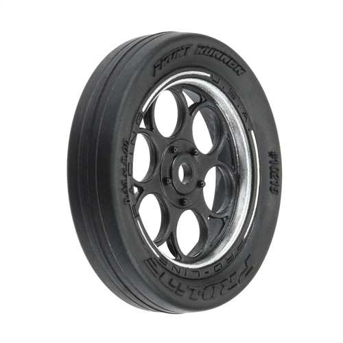 1/16 Front Runner Front Tires MTD 8mm Black/Silver (2): Mini