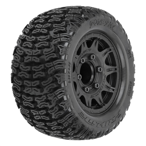 1/10 Bonesaw F/R 2.8" MT Tires Mounted 12mm/14mm Black Raid