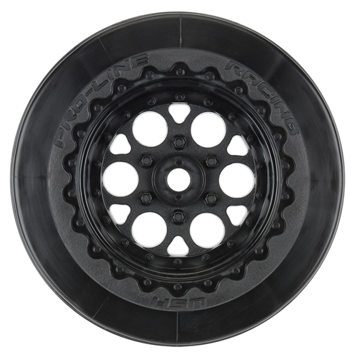 1/10 Showtime+ Wide Rear 2.2"/3.0" 12mm Drag Wheels (2) Blac