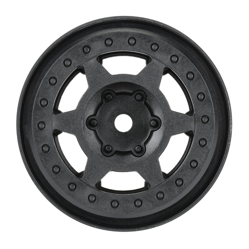 1/10 Holcomb F/R 1.55" 12mm Crawler Bead-Loc Wheels (2) Blac
