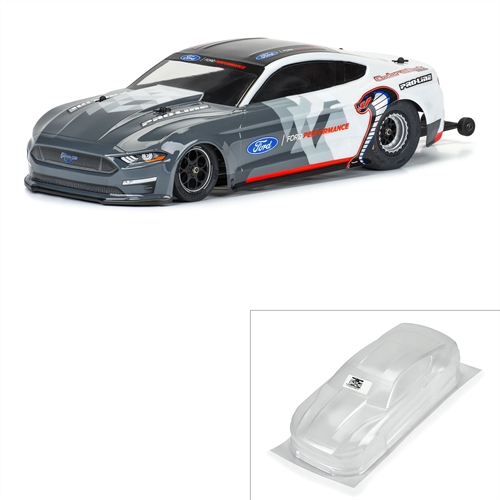 1/16 2021 Ford Mustang Cobra Jet Clear Body: Losi Mini Drag