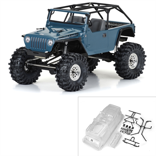 1/10 2004 Jeep LJ Clear Body/Trail Cage 12.3" Wheelbase Craw