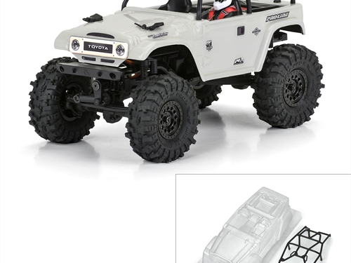 1/24 1979 Toyota Land Cruiser FJ40 Clear Body with Trail Cag