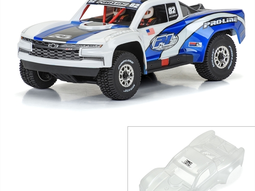 1/16 Pre-Cut 2019 Chevy Silverado Trophy Truck Clear Body: G
