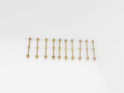 1 Hole Capping Rail Stanchion, Brass 32mm