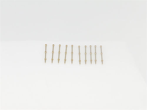 2 Hole Capping Rail Stanchion, Brass 20mm