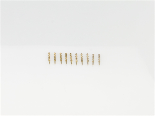 3 Hole Stanchion, Brass 10mm (Pk10)