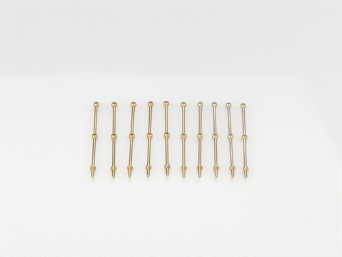 2 Hole Stanchion, Brass 35mm (Pk10)