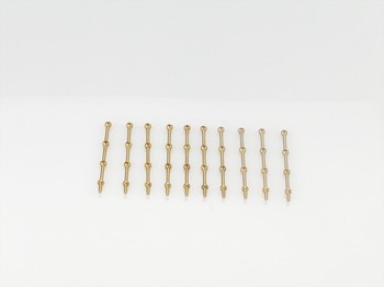 3 Hole Stanchion, Brass 30mm (Pk10)