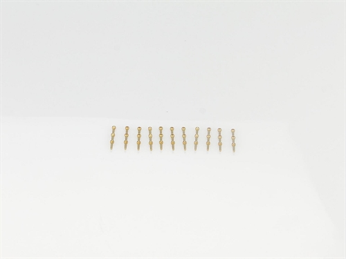 2 Hole Stanchion, Brass 10mm (Pk10)