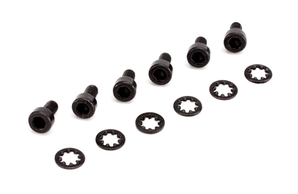 Socket Head Metal Gear Servo Screws & Washers (6)