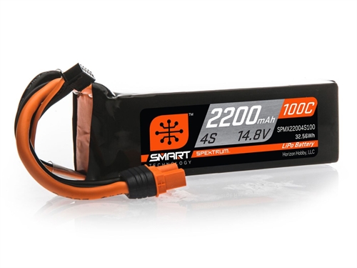 2200mAh 4S 148V 100C Smart LiPo Battery IC3