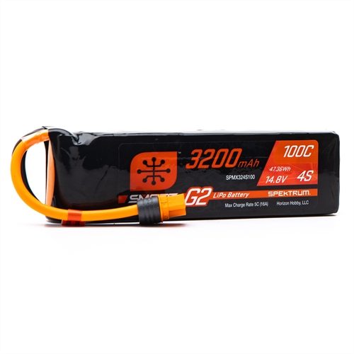 148V 3200mAh 4S 100C Smart G2 LiPo Battery IC3