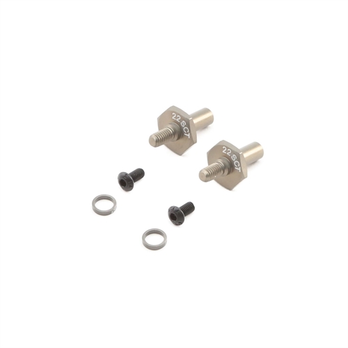 Front Axle Set Aluminum, 12mm Hex: 22SCT 3.0