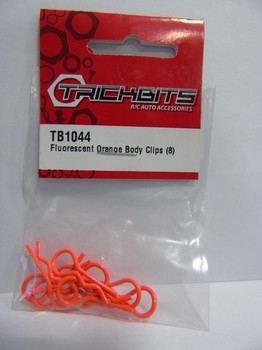Body clips small fluorescent orange