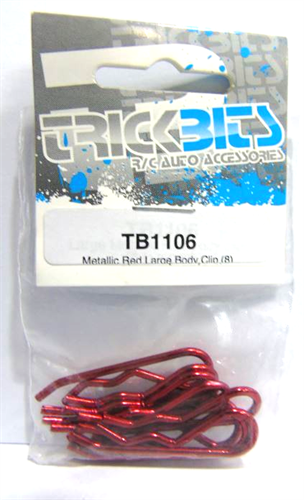 Metallic red body clips