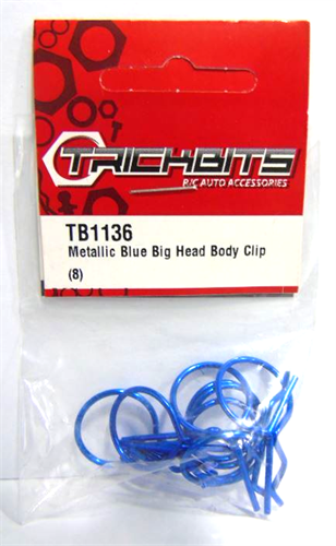 Metallic Blue Big Head Body Clips