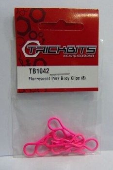 Body clips small fluorescent pink