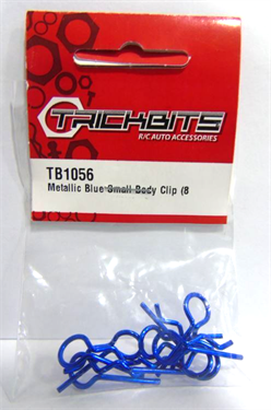 Body clips small metallic dark blue